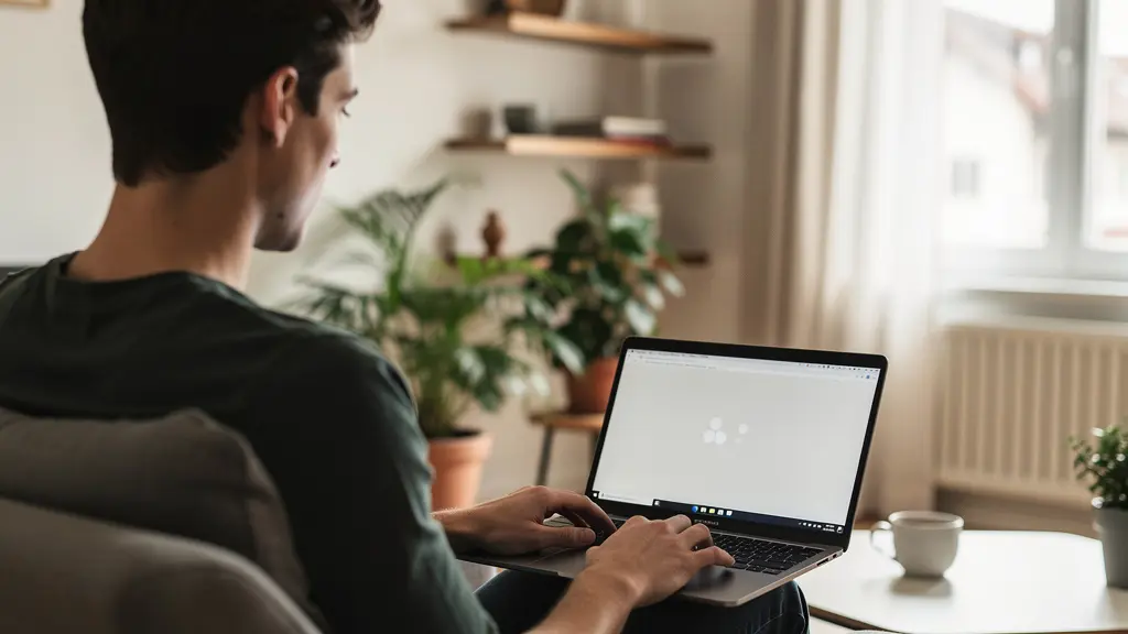 Utilisation d'un outil d'estimation immobilière en ligne depuis un salon suisse